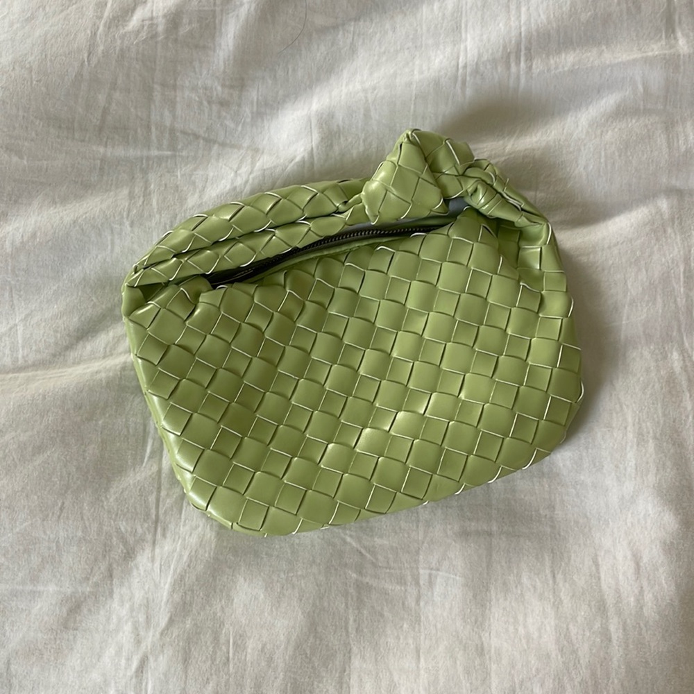 Pale green bottega jodie inspired bag Real Leather